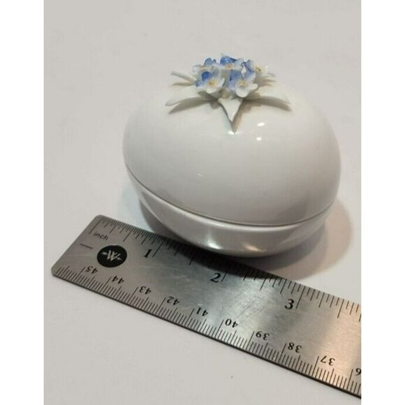 Vtg Golden Crown E&R England Fine Bone China Handpainted Egg Shaped Trinket Box - Picture 12 of 13